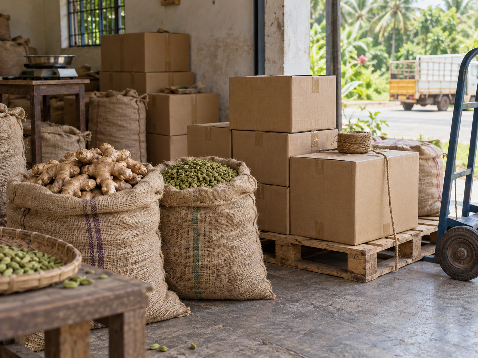 Cartons prepared for export