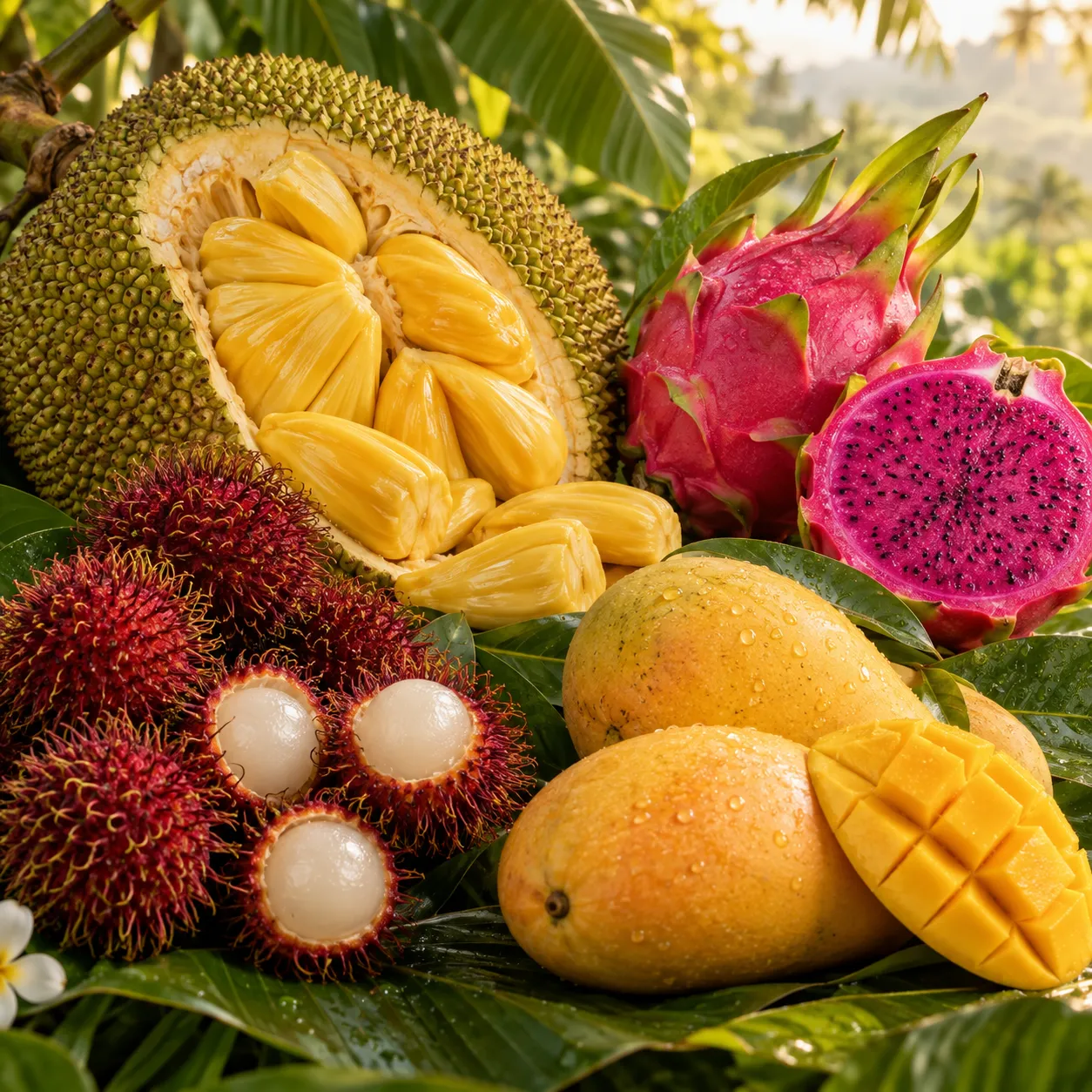 Fresh vegetables and fruit in harvest crate
